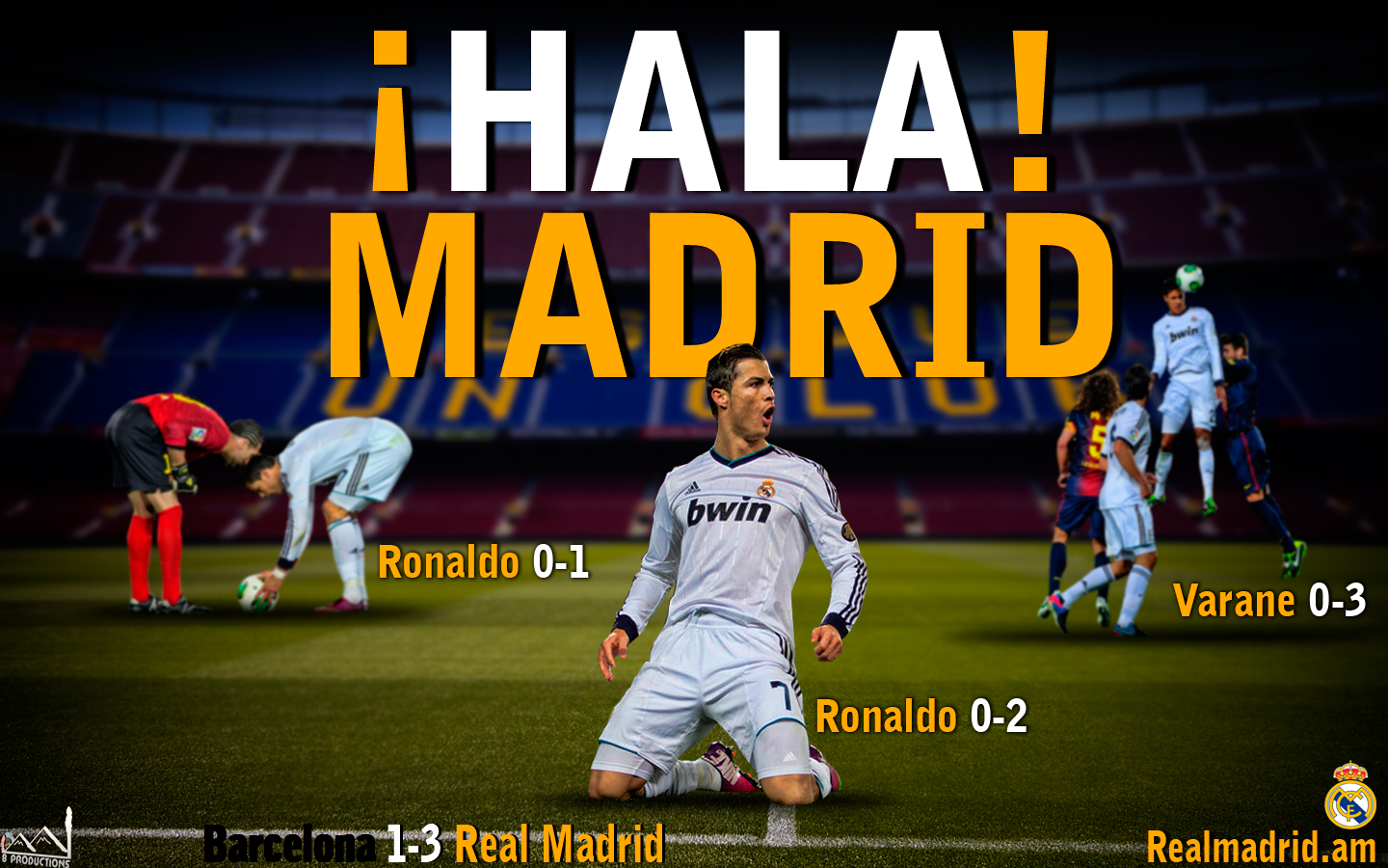 Barcelona Vs Real Madrid 1-3 Hala Madrid Wallpaper - Real Madrid Hala Madrid , HD Wallpaper & Backgrounds