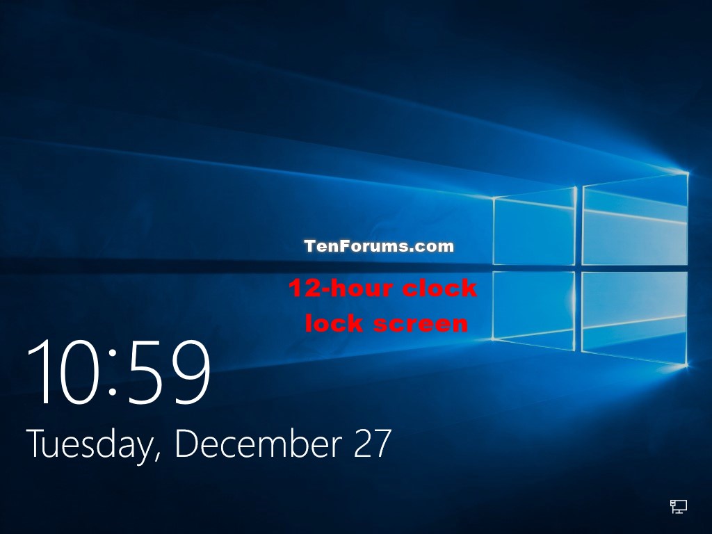 Clock On Lock Screen - Windows 10 Clock Screen , HD Wallpaper & Backgrounds