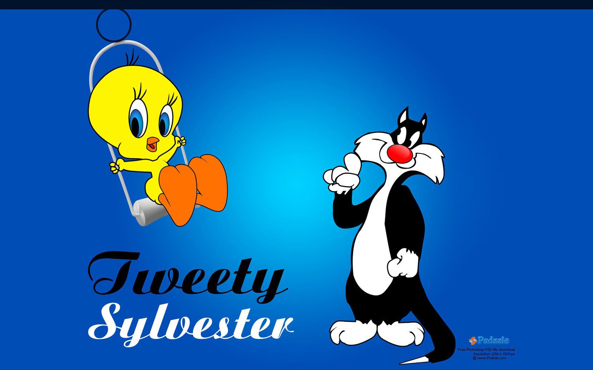 Lonnie Tounes Cartoon Tweety Bird Amp Sylvester Cat - Sylvester , HD Wallpaper & Backgrounds