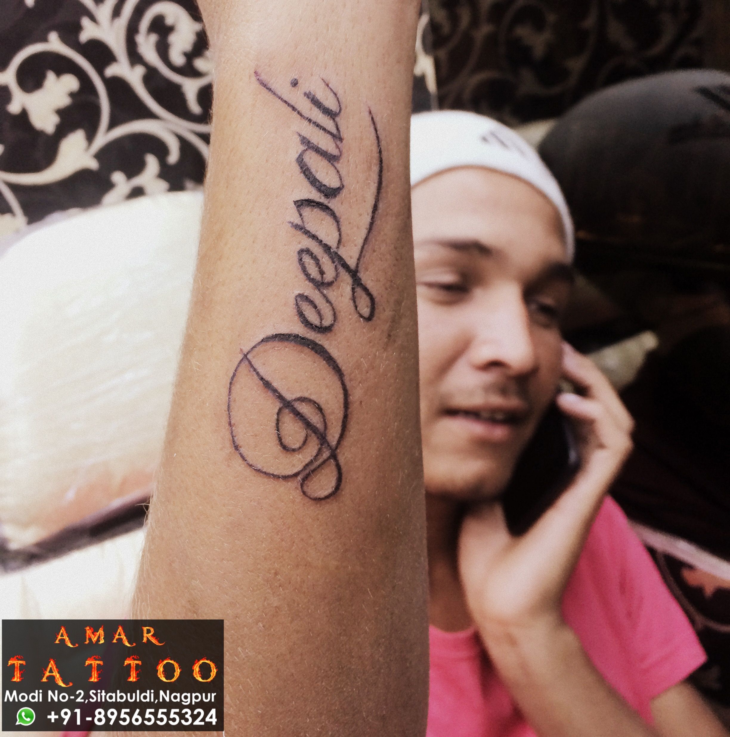 Girlfriend Dipali Name Tattoo On Wrist Tattoo For Girls - Deepali Name Tattoo Designs , HD Wallpaper & Backgrounds