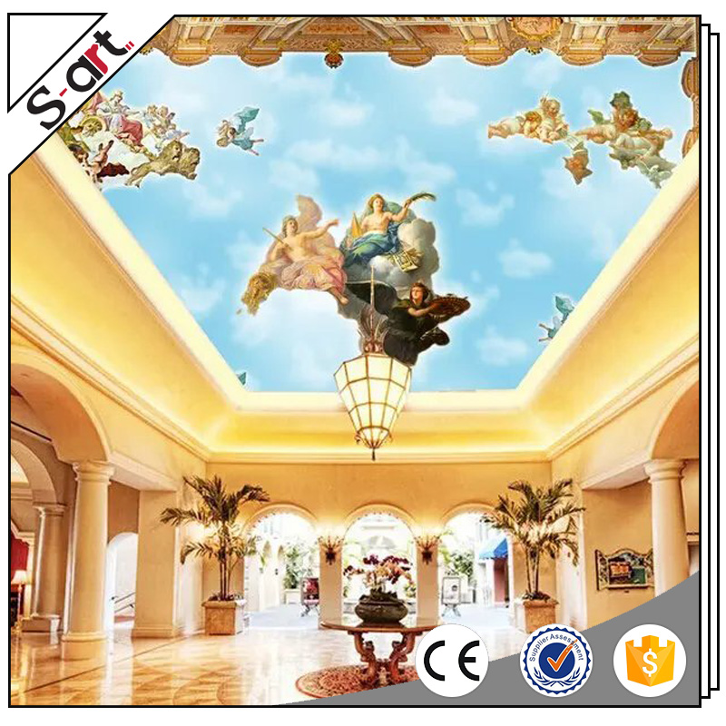 Kualitas Gila Jual Terjamin Langit-langit 3d Mural - Ceiling , HD Wallpaper & Backgrounds