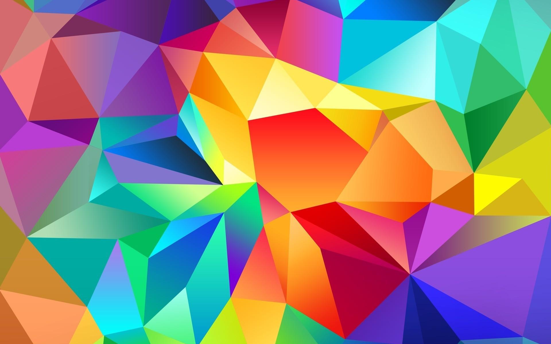 Segitiga Berwarna-warni - Polygon Background , HD Wallpaper & Backgrounds