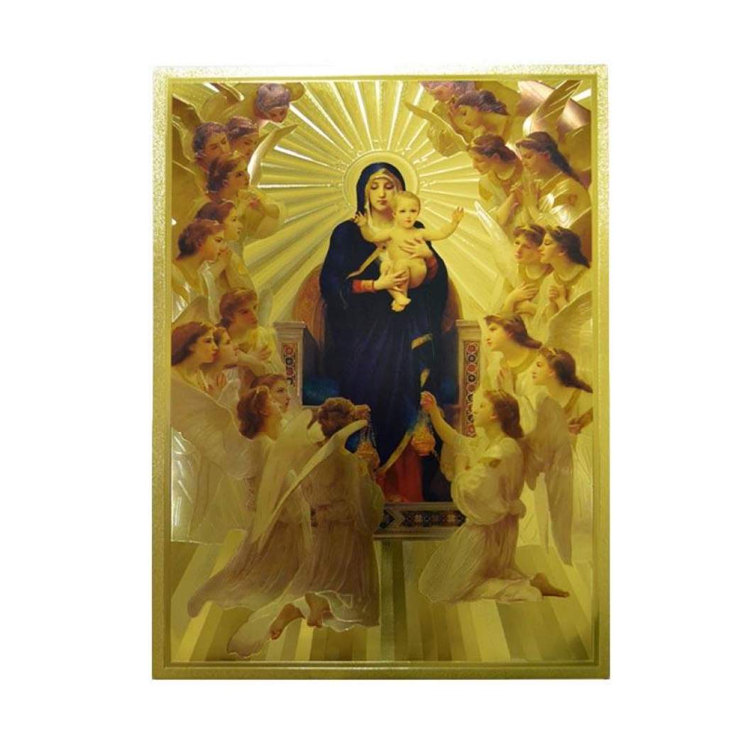 Dimana Beli Oem Poster Kristiani P - Virgin With Angels , HD Wallpaper & Backgrounds