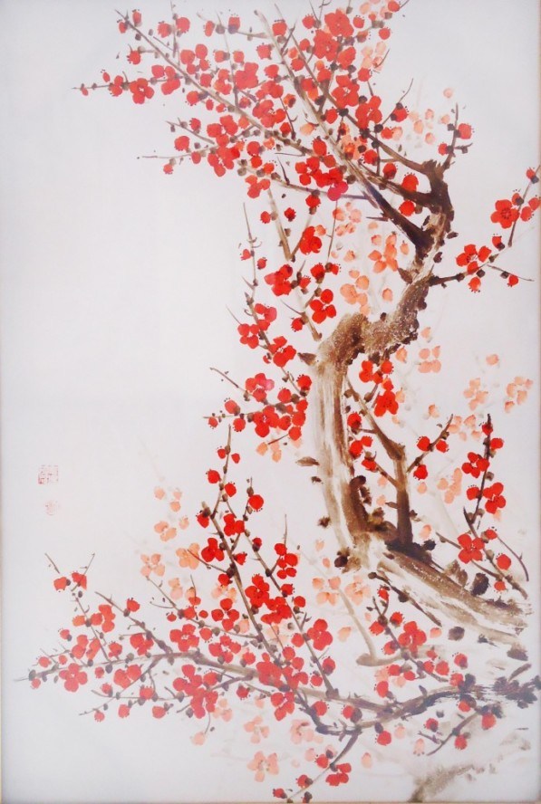 Com Contoh Lukisan Bungan Dan Pohon Sakura Natural - Lukisan Bunga Sakura Sederhana , HD Wallpaper & Backgrounds