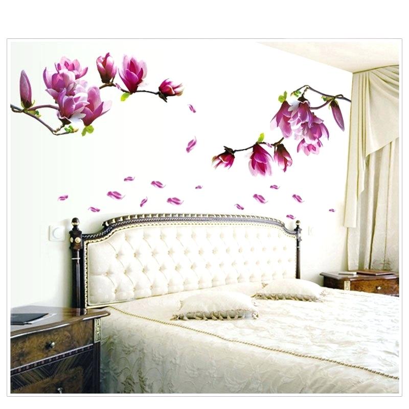 Wall Stickers For Living Room Sticker Vinyl Decals - Bedroom Floral Wall Stickers , HD Wallpaper & Backgrounds