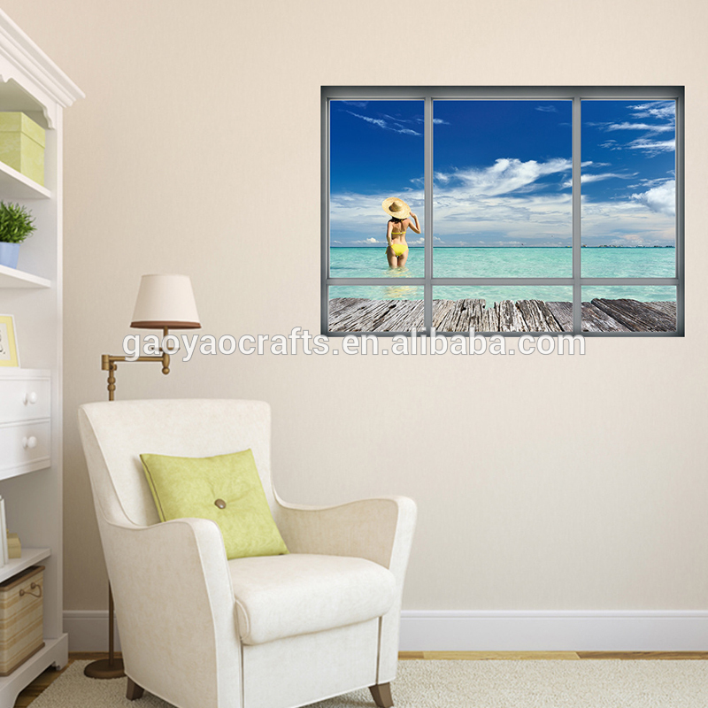 Langit Biru Pantai Pohon Kelapa Tropic Pemandangan - Wall Transfers , HD Wallpaper & Backgrounds