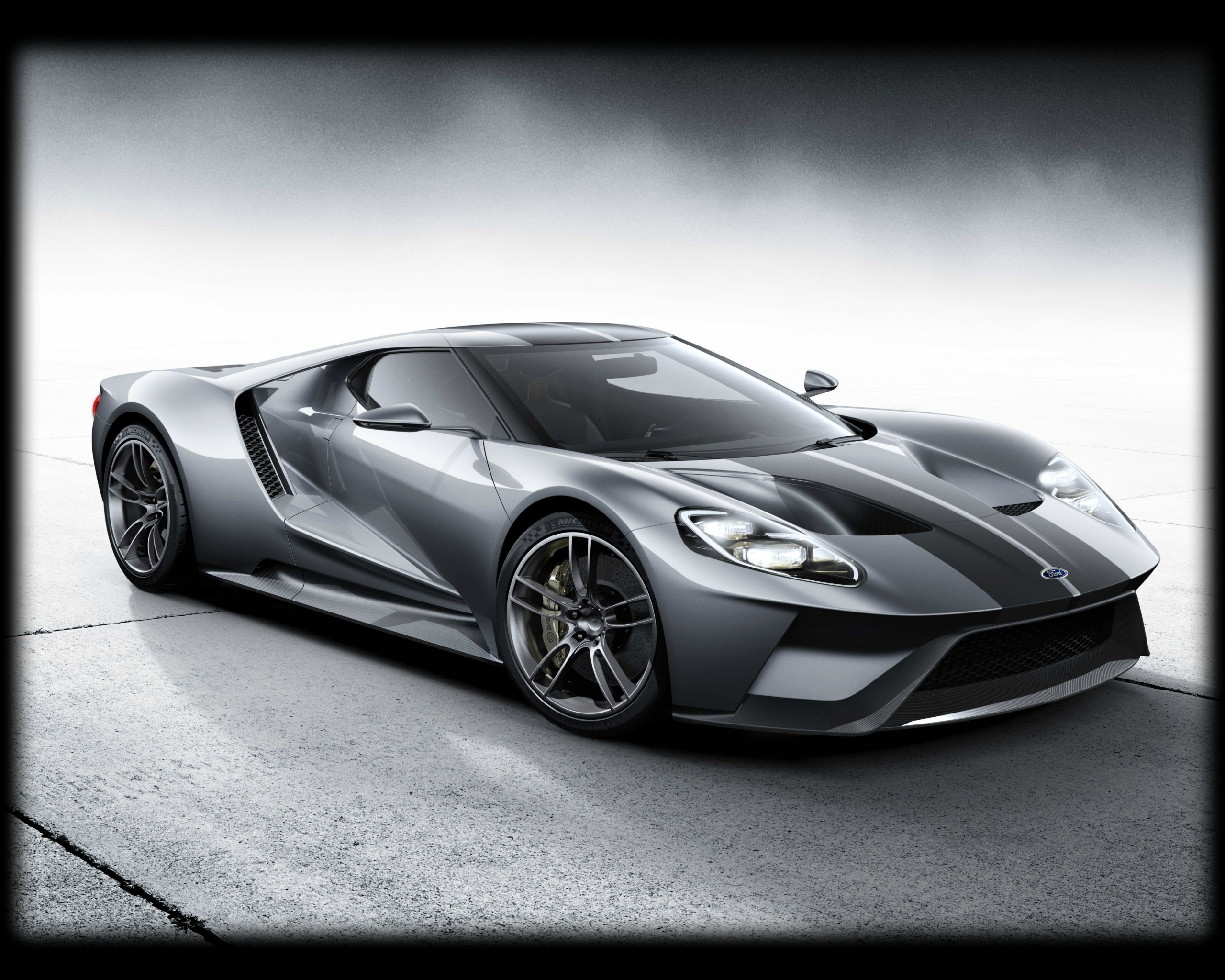 Ford Gt Sports Car Wallpaper Hd Desktop Tablet - Ford Gt 2017 Grey , HD Wallpaper & Backgrounds