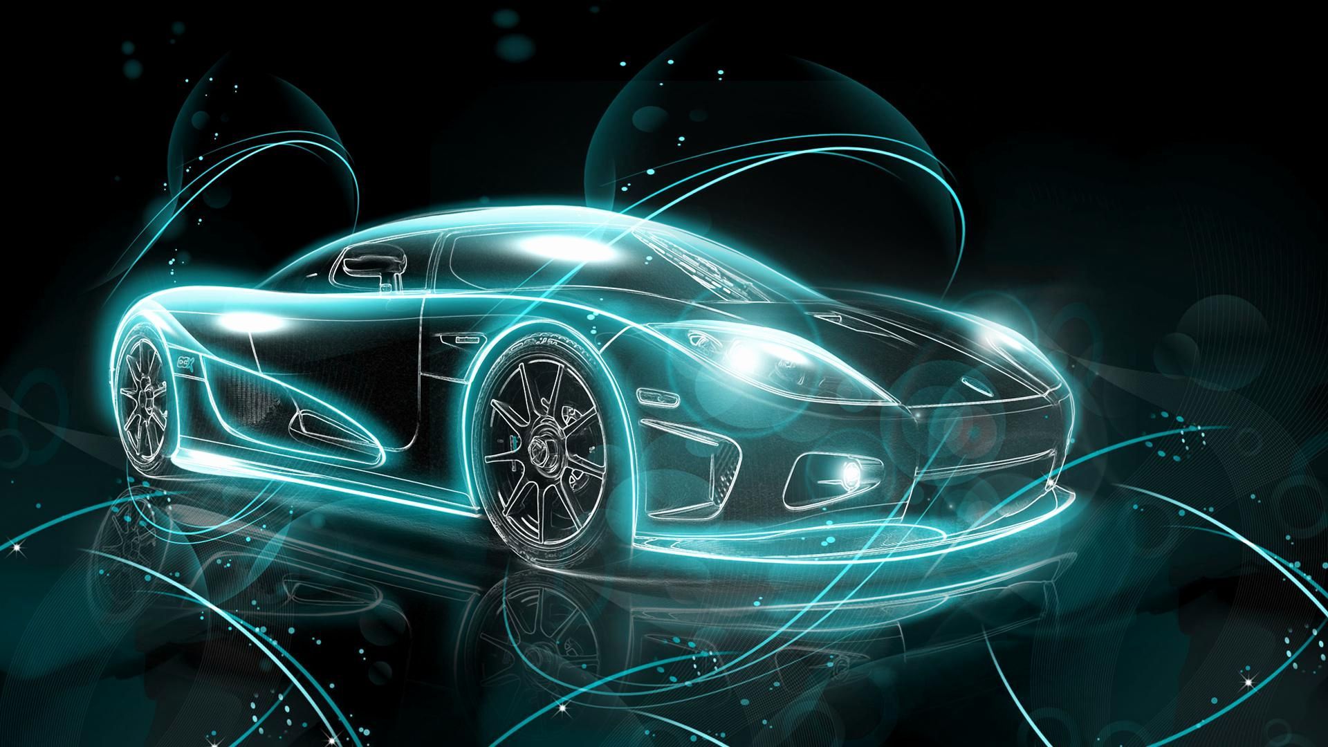 Sport Car Wallpaper Free Download For Mobile 4 - Neon Car Backgrounds , HD Wallpaper & Backgrounds