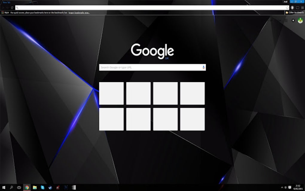 Black Blue Shards - Google Tema , HD Wallpaper & Backgrounds