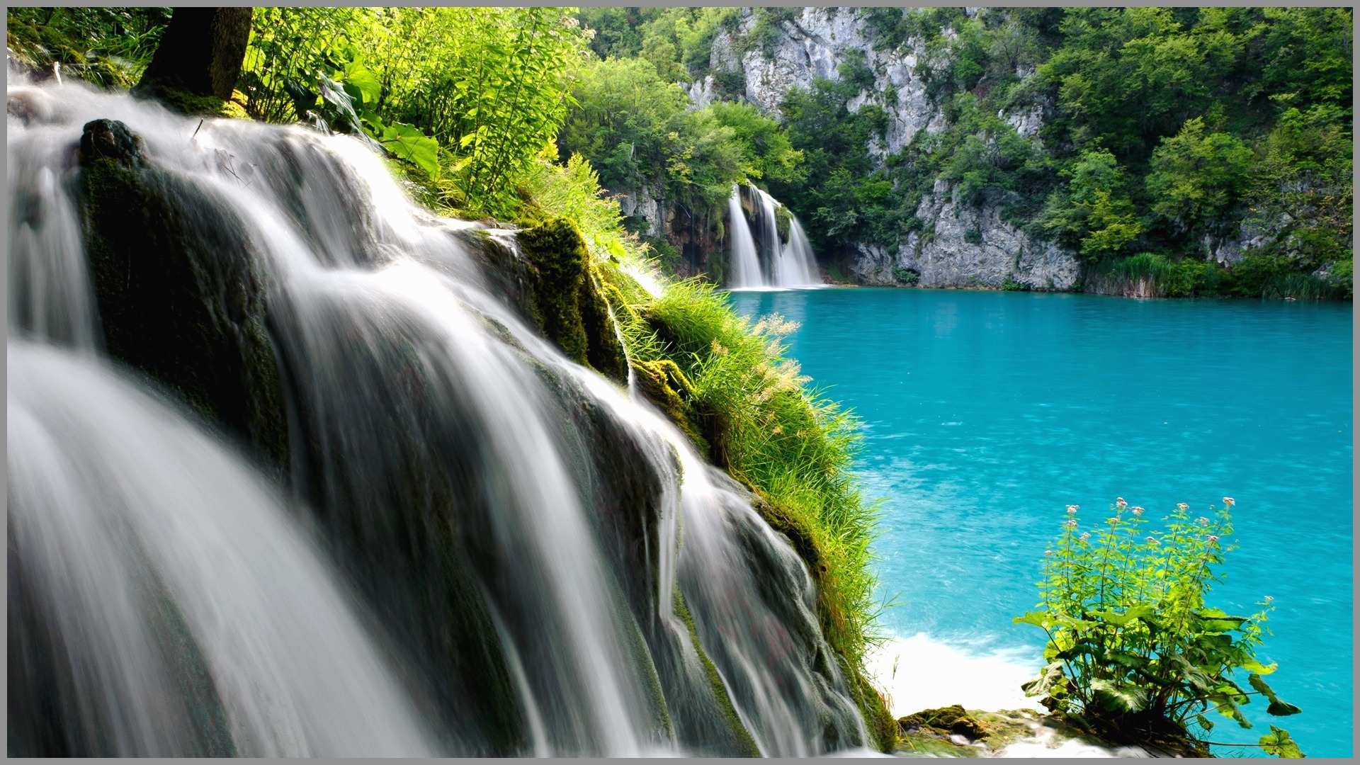 Wallpapers For Computer Awesome Wallpaper Hd Pc Desktop - Lakes And Waterfalls , HD Wallpaper & Backgrounds