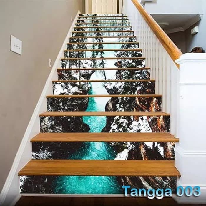 Wallpaper 3d Tangga Wing0010 - Forest Stair Riser , HD Wallpaper & Backgrounds