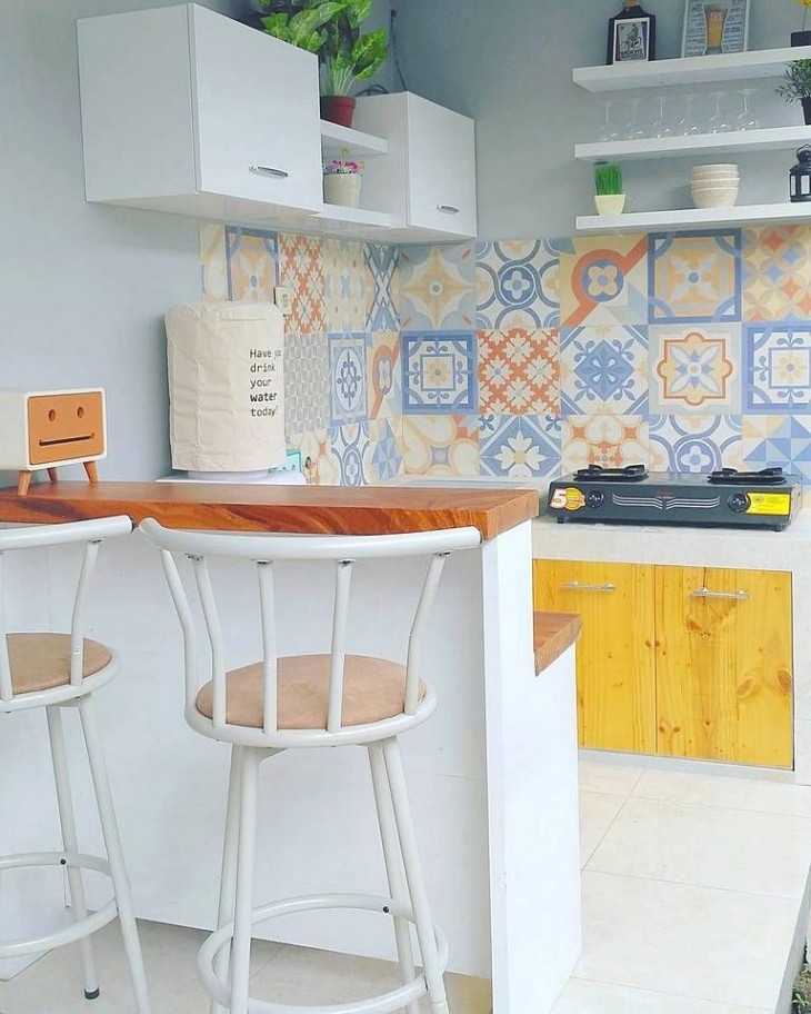 Desain Dapur Minimalis Dengan Model Keramik Dinding - Model Dapur Minimalis Sederhana , HD Wallpaper & Backgrounds