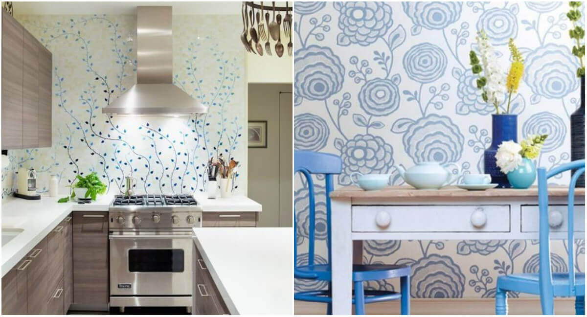 Wallpaper Mana Yang Dipilih Untuk Dapur Kecil - Kitchen Wallpaper Design Ideas , HD Wallpaper & Backgrounds