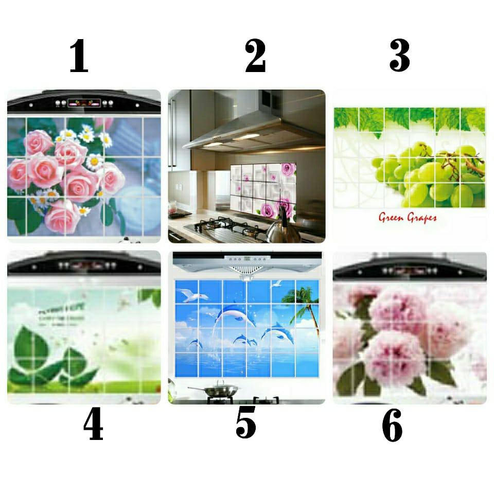 Rsb Stiker Dinding Dapur / Wall Sticker Anti Minyak - Peony , HD Wallpaper & Backgrounds