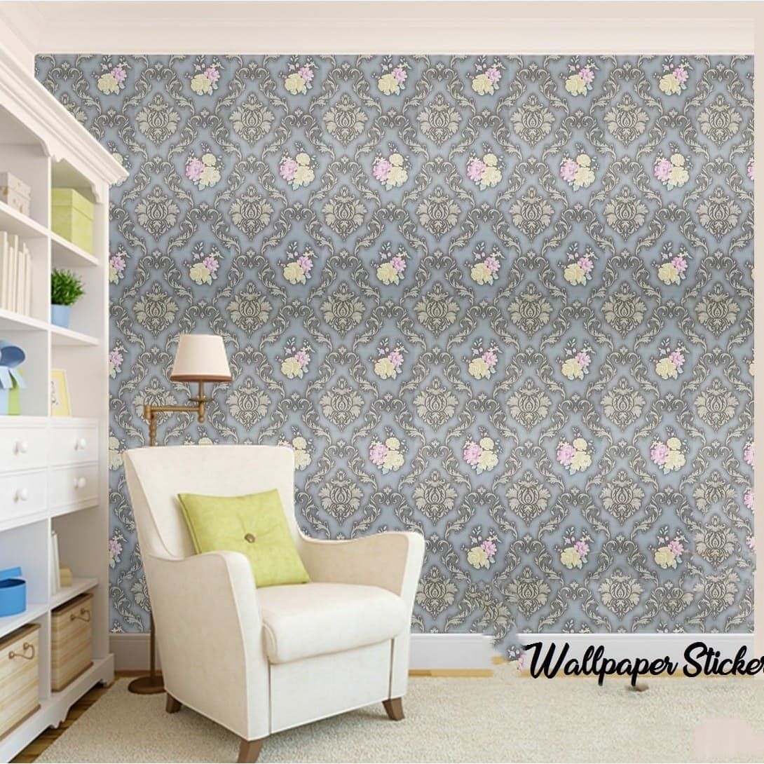 Jual Wallpaper Motif Luxury Flower Base Uk45cmx10mtr - Dr Seuss Quote Wall Decor , HD Wallpaper & Backgrounds