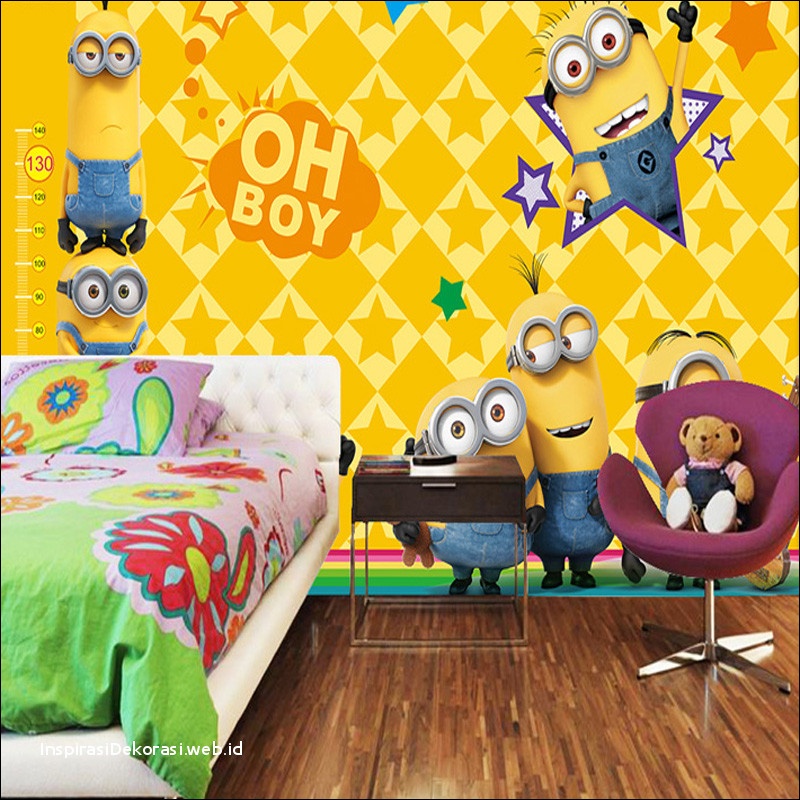 10 Koleksi Wallpaper Dinding Kamar Minion - Desain Kamar Tidur Anak Perempuan Minions , HD Wallpaper & Backgrounds