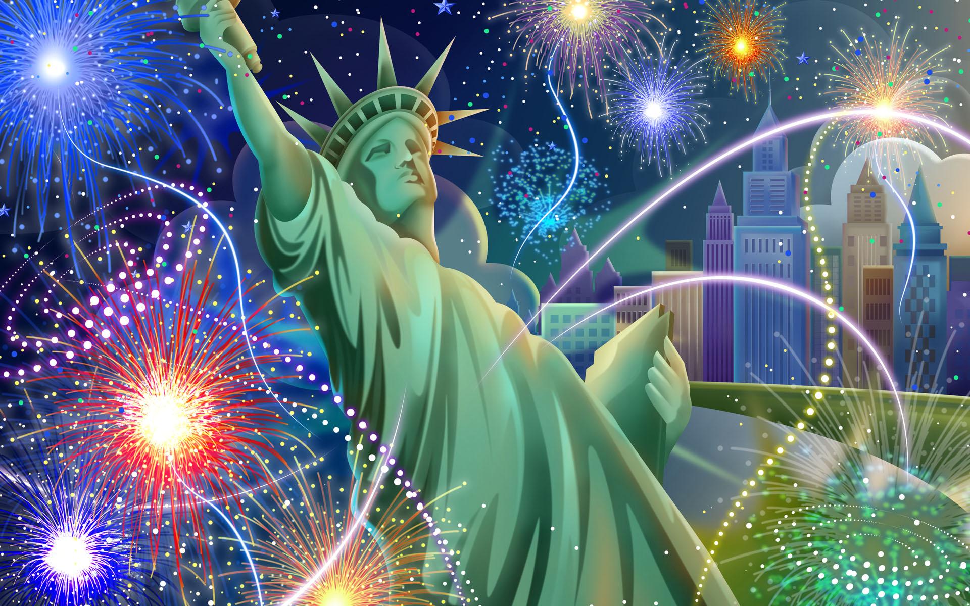 Hari Kemerdekaan, California, Patung Liberty - America City Background Jpg , HD Wallpaper & Backgrounds