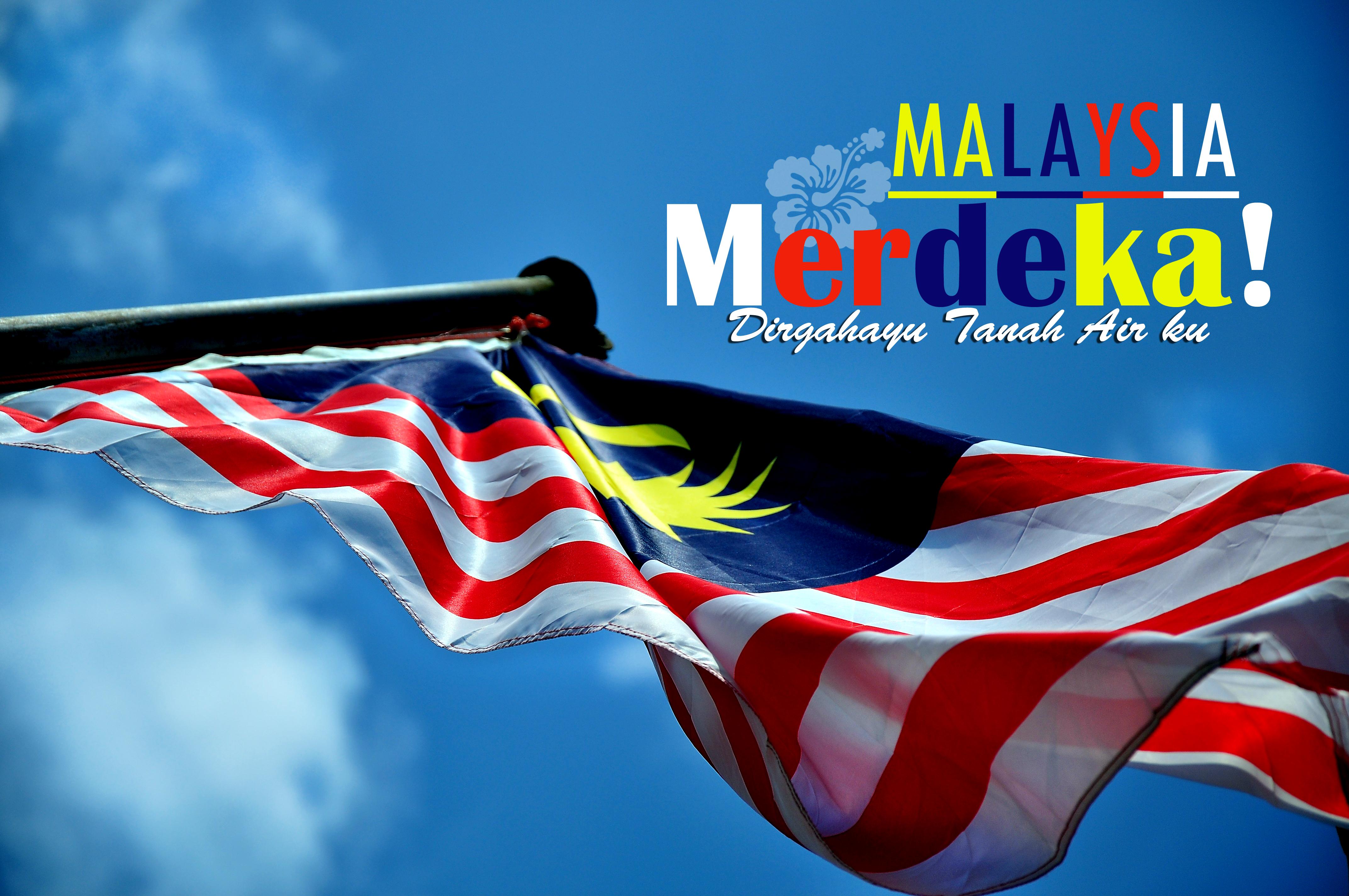 Wallpaper Kemerdekaan - Happy Independence Day For Malaysia , HD Wallpaper & Backgrounds