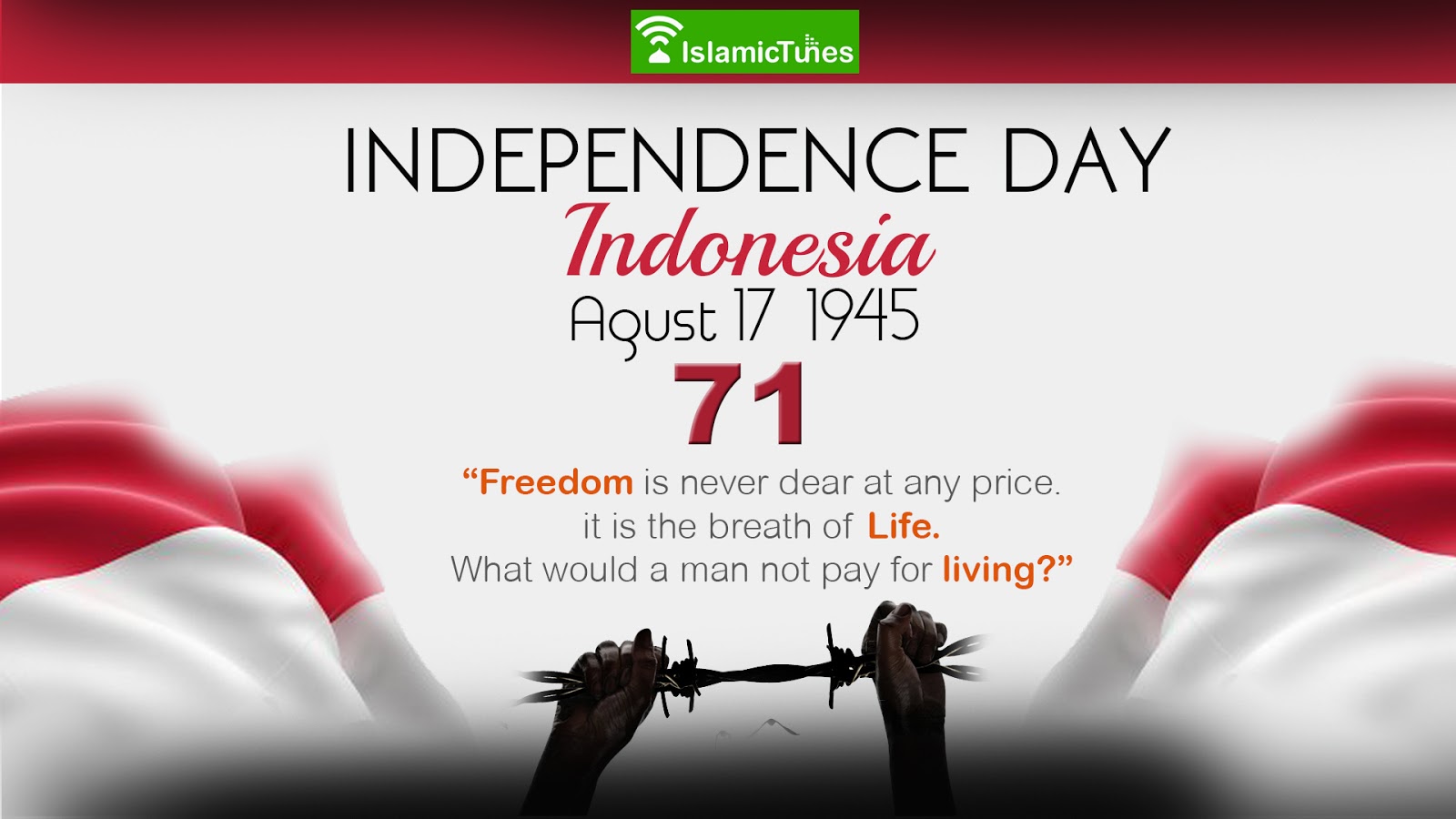 Islamictunes Mengucapkan Selamat Hut Ri Ke 71 Tahun - Friendship Day , HD Wallpaper & Backgrounds