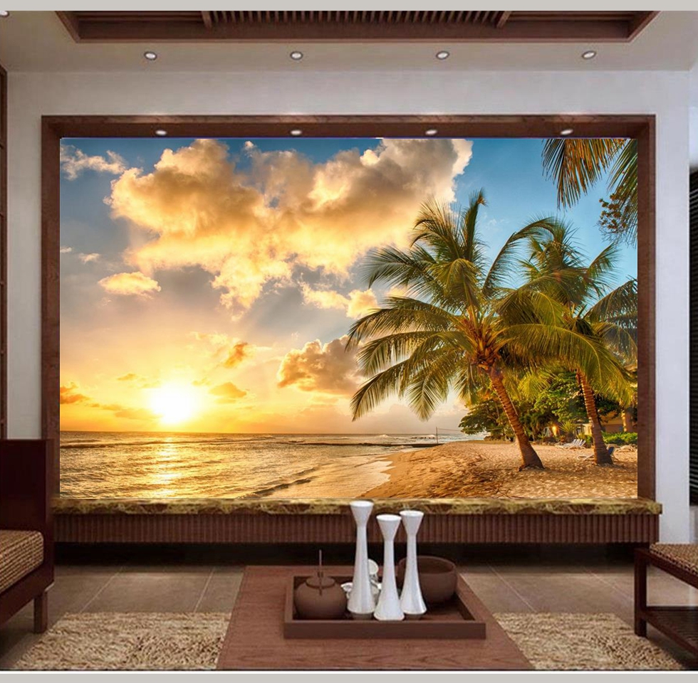 3d Photo Wallpaper Custom Living Room Mural Beach Coconut - Gorgeous Beaches , HD Wallpaper & Backgrounds