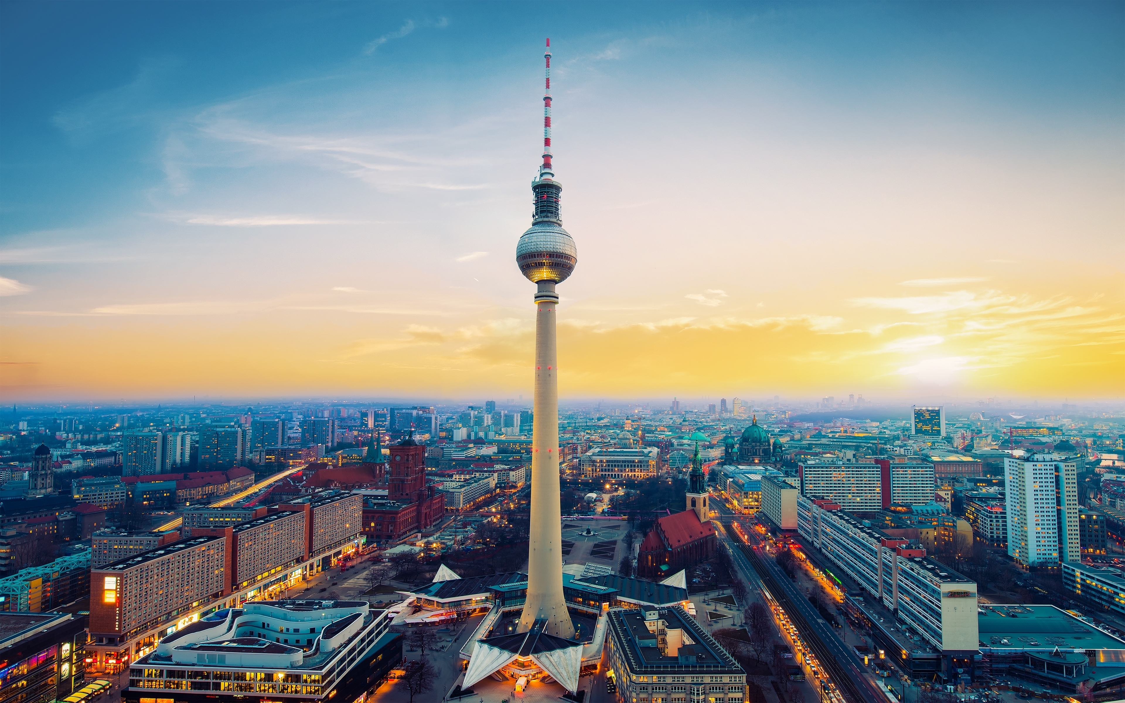 Fernsehturm Berlin Tv Tower Germany Wallpaper - Berlin Hd , HD Wallpaper & Backgrounds