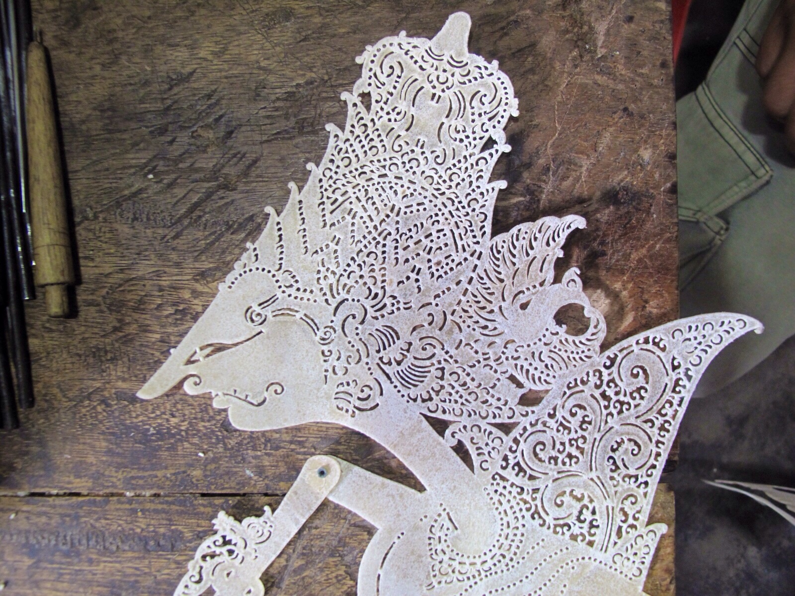 Detail Of The Head Of Puppet, Showing The Intricate - Motif Wayang Kulit , HD Wallpaper & Backgrounds