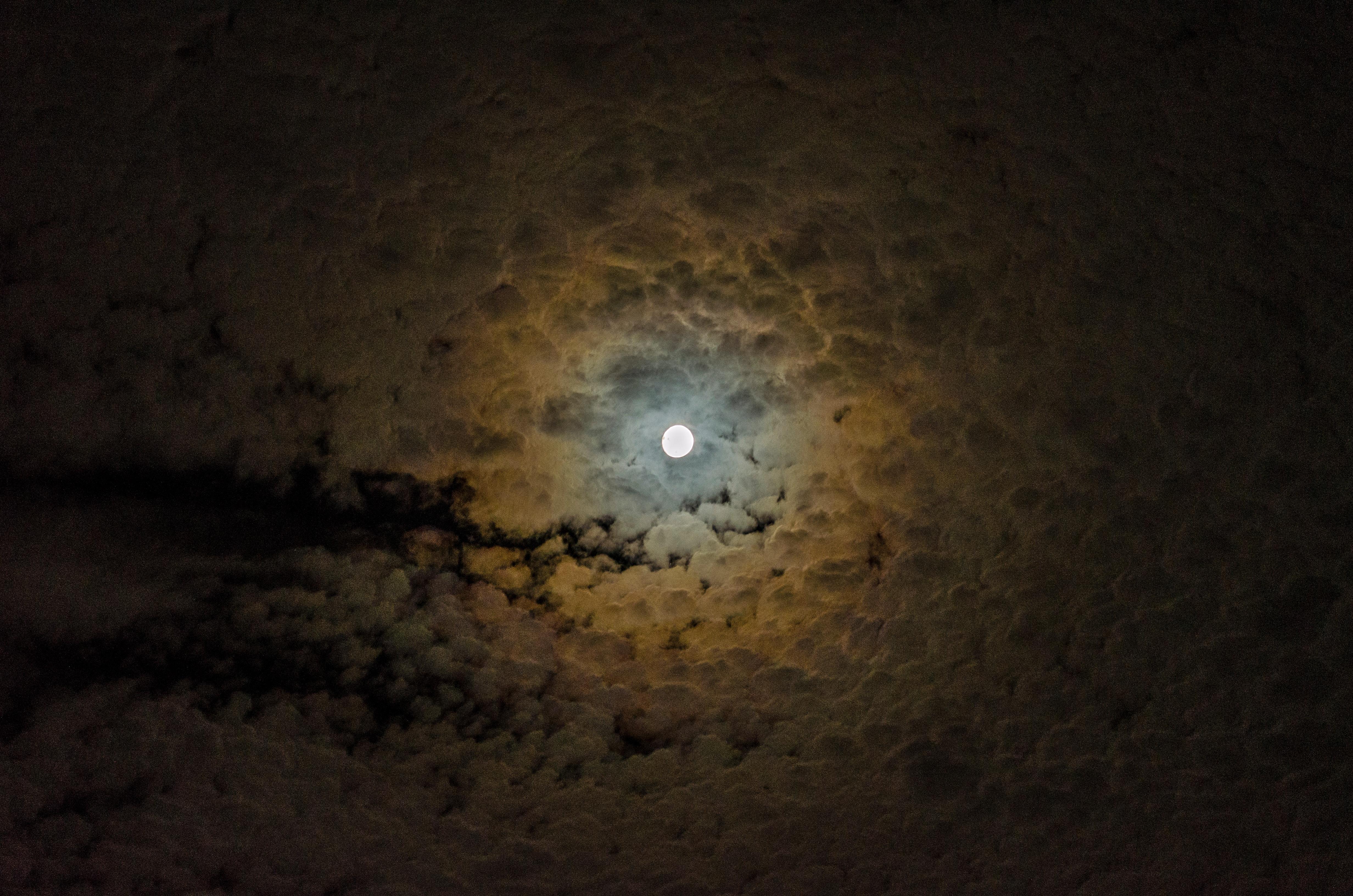 Bulan, Awan, Langit, Malam - Bulan Purnama Februari 2019 , HD Wallpaper & Backgrounds