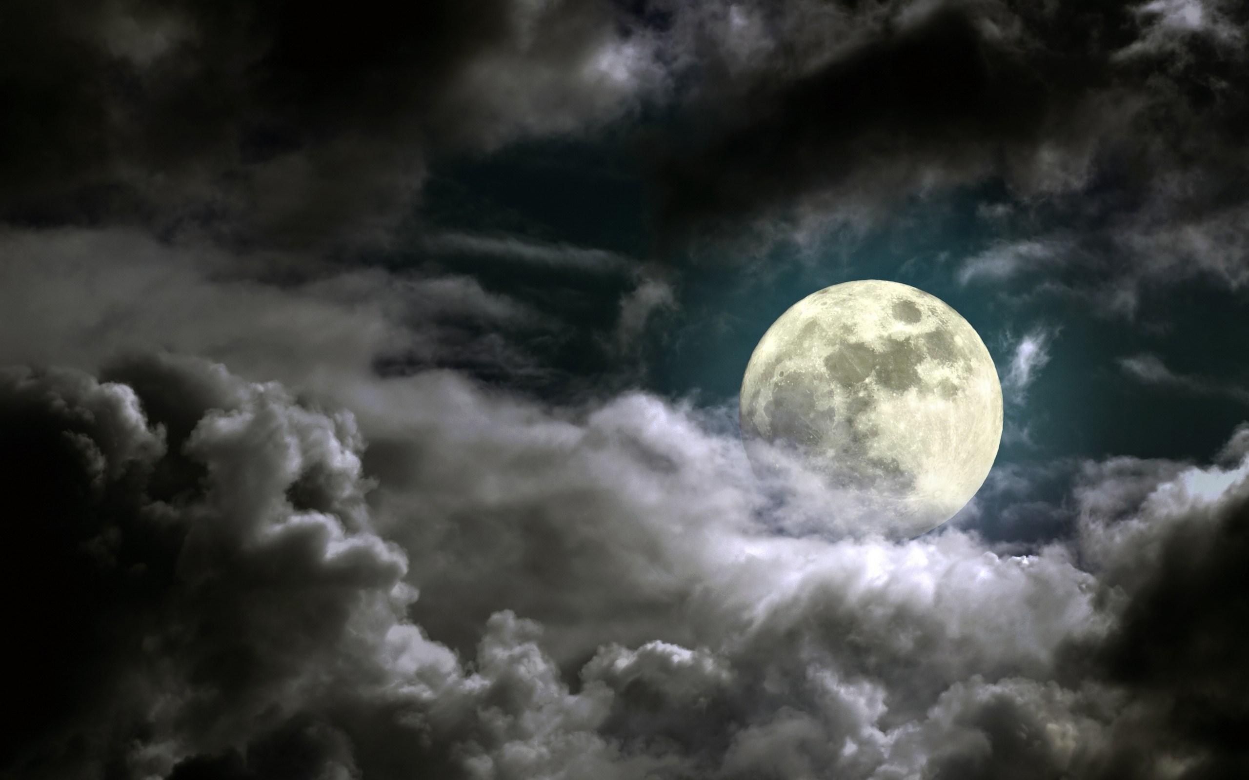 Langit Malam Bulan Purnama Cahaya Bulan - Full Moon February 2019 , HD Wallpaper & Backgrounds