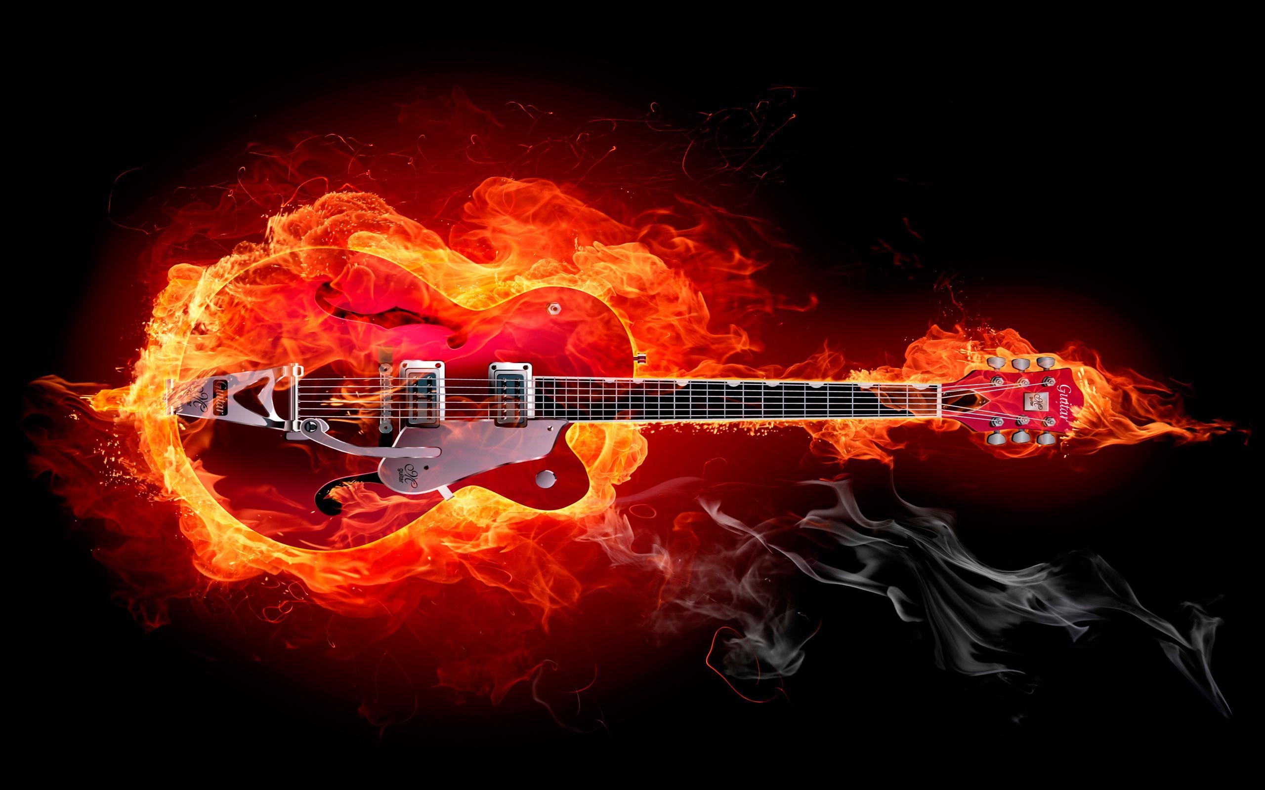 Nyala Api Gitar - Imagenes De Musica Full Hd , HD Wallpaper & Backgrounds