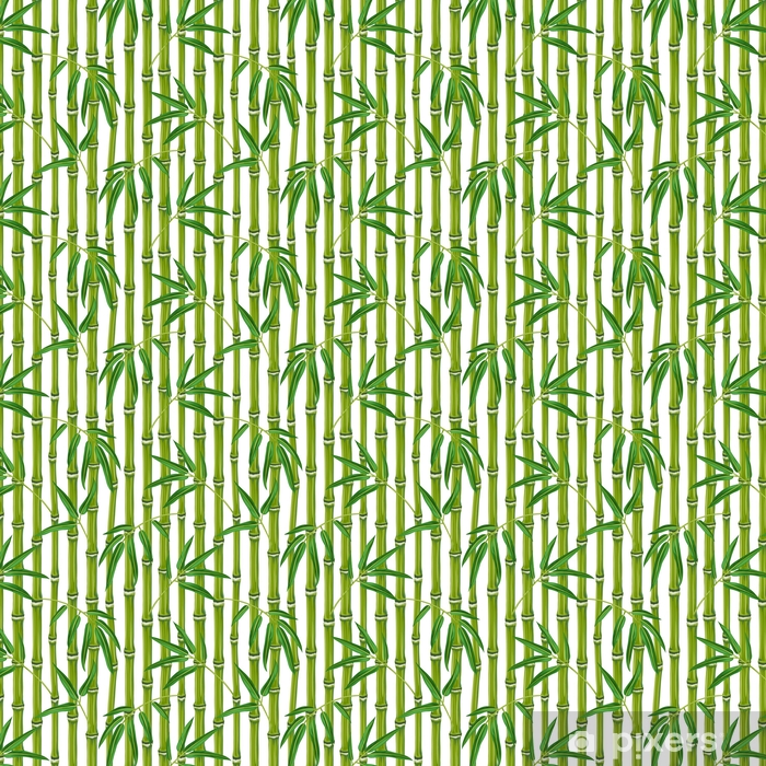 Seamless Pattern With Bamboo Plants And Leaves - Illustration , HD Wallpaper & Backgrounds