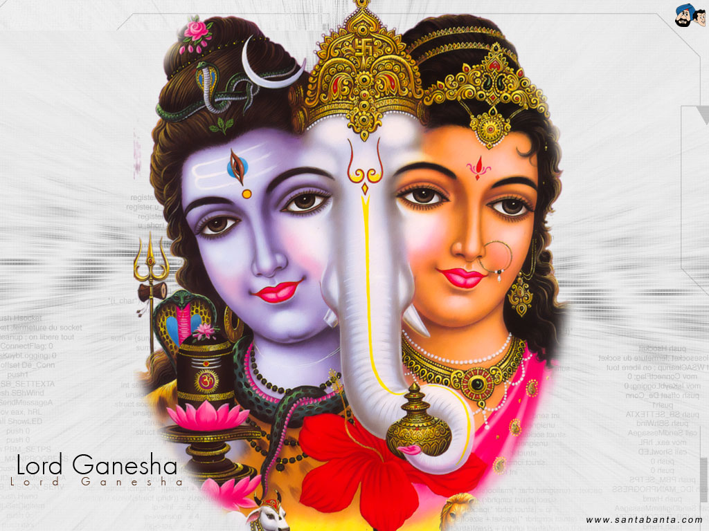 Lord Vinayaka Wallpapers - Lord Shiva Parvati Ganesh , HD Wallpaper & Backgrounds
