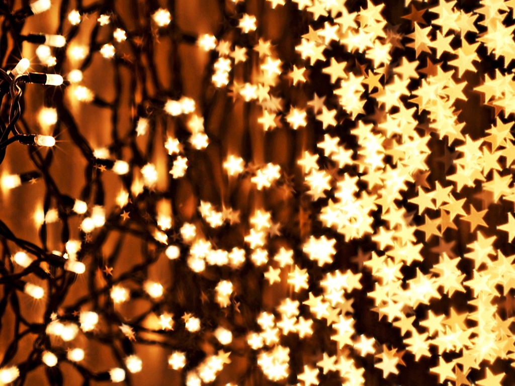 Stars Christmas Lights , HD Wallpaper & Backgrounds
