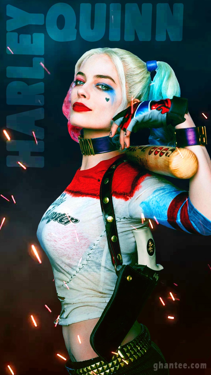 Harley Quinn Mobile Wallpaper Margot Robbie - Haley Queen , HD Wallpaper & Backgrounds