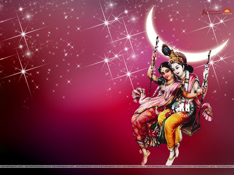 Radha Name Wallpaper - Hindu God Shri Krishna And Radha , HD Wallpaper & Backgrounds