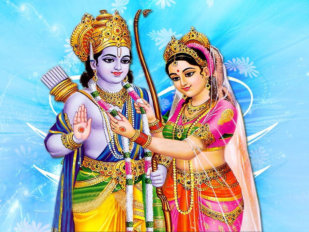 Happy Ram Navami Wallpaper - Ram Sita , HD Wallpaper & Backgrounds