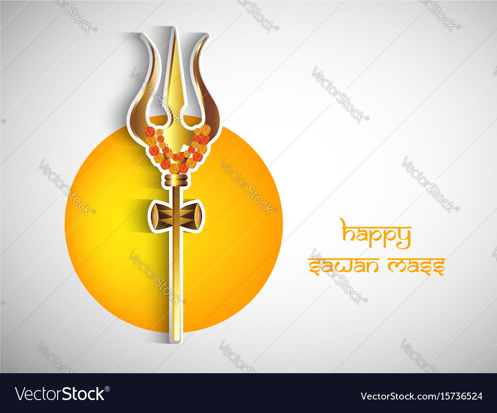 Happy Sawan Mass Hindu Festival Vector Image - Shivaratri Images Background , HD Wallpaper & Backgrounds