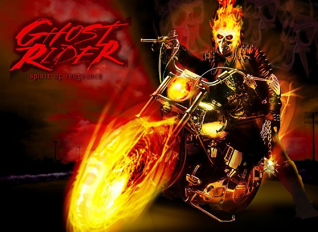Download Foto Wallpaper Keren - Ghost Rider Bike Hd , HD Wallpaper & Backgrounds