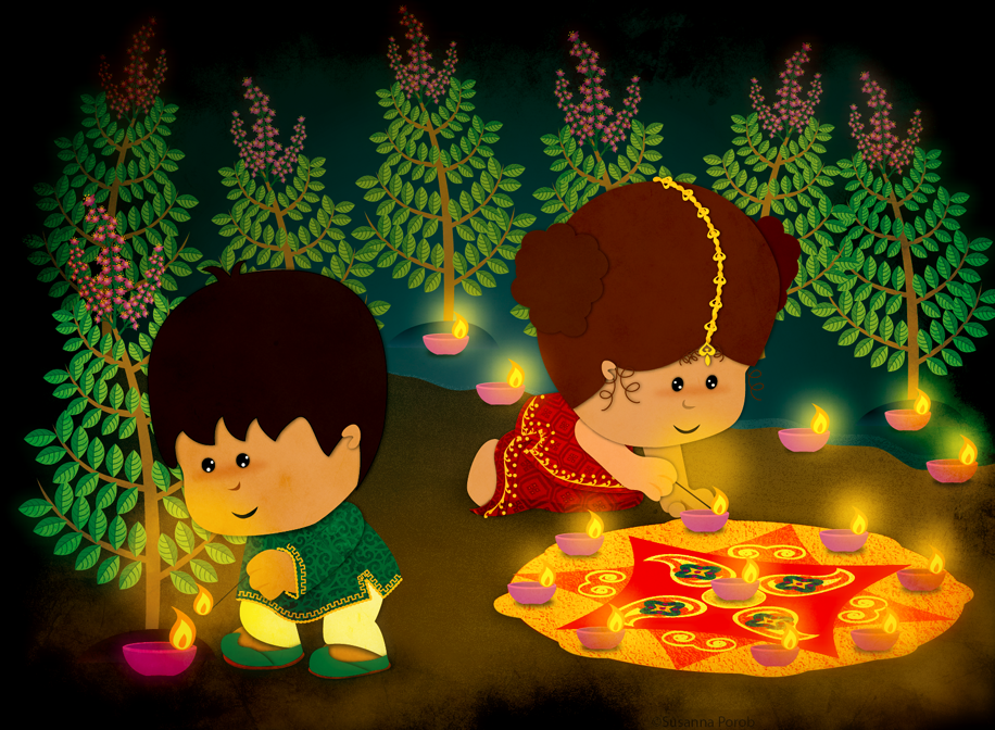 Very Cute Kids Diwali Wallpaper - Eco Friendly Happy Diwali , HD Wallpaper & Backgrounds