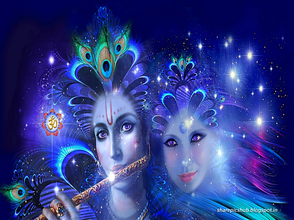 Wallpaper Radha Krishna Free Download Wallpaper - God Wallpapers In 3d , HD Wallpaper & Backgrounds