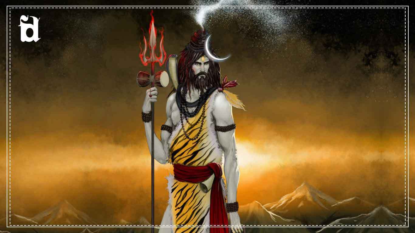 2018 Happy Mahashivratri Festival Wallpapers Greetings - Shiva Wearing Tiger Skin , HD Wallpaper & Backgrounds