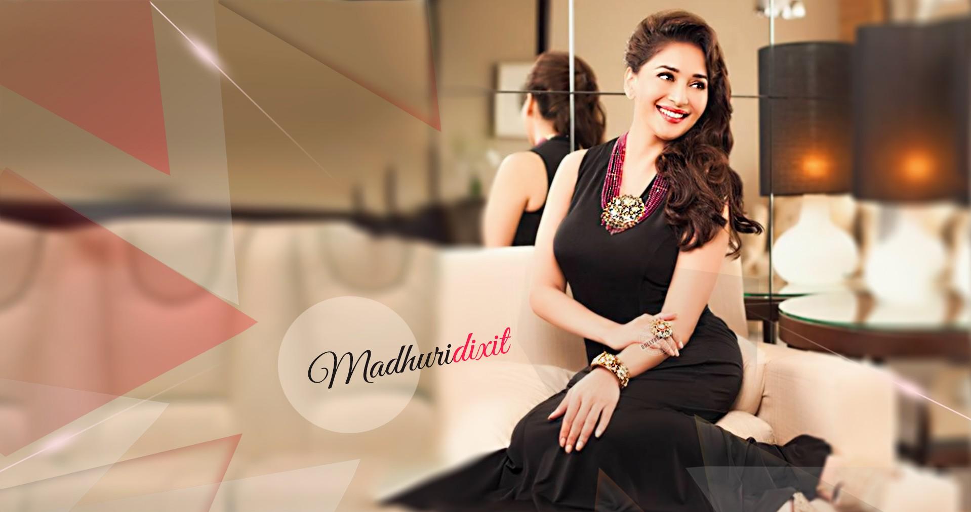 Madhuri - Madhuri Dixit In Black , HD Wallpaper & Backgrounds