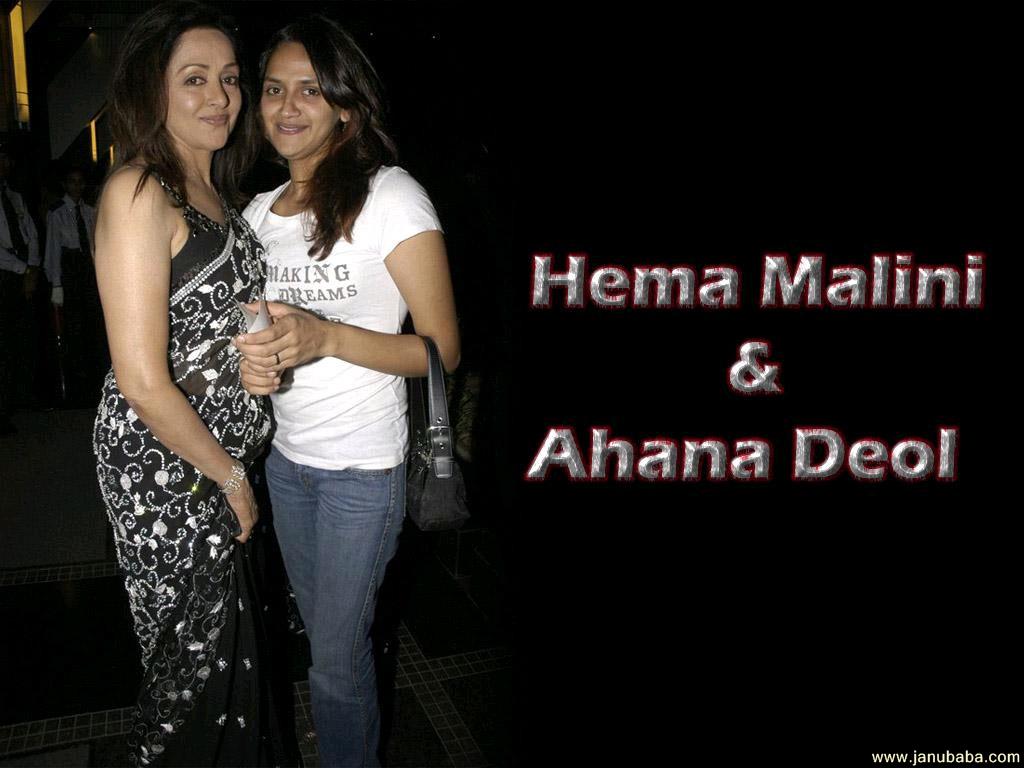 Hema Malini With Ahana Deol By Coolman Wallpaper - Bollywood Actresses Hema Malini , HD Wallpaper & Backgrounds