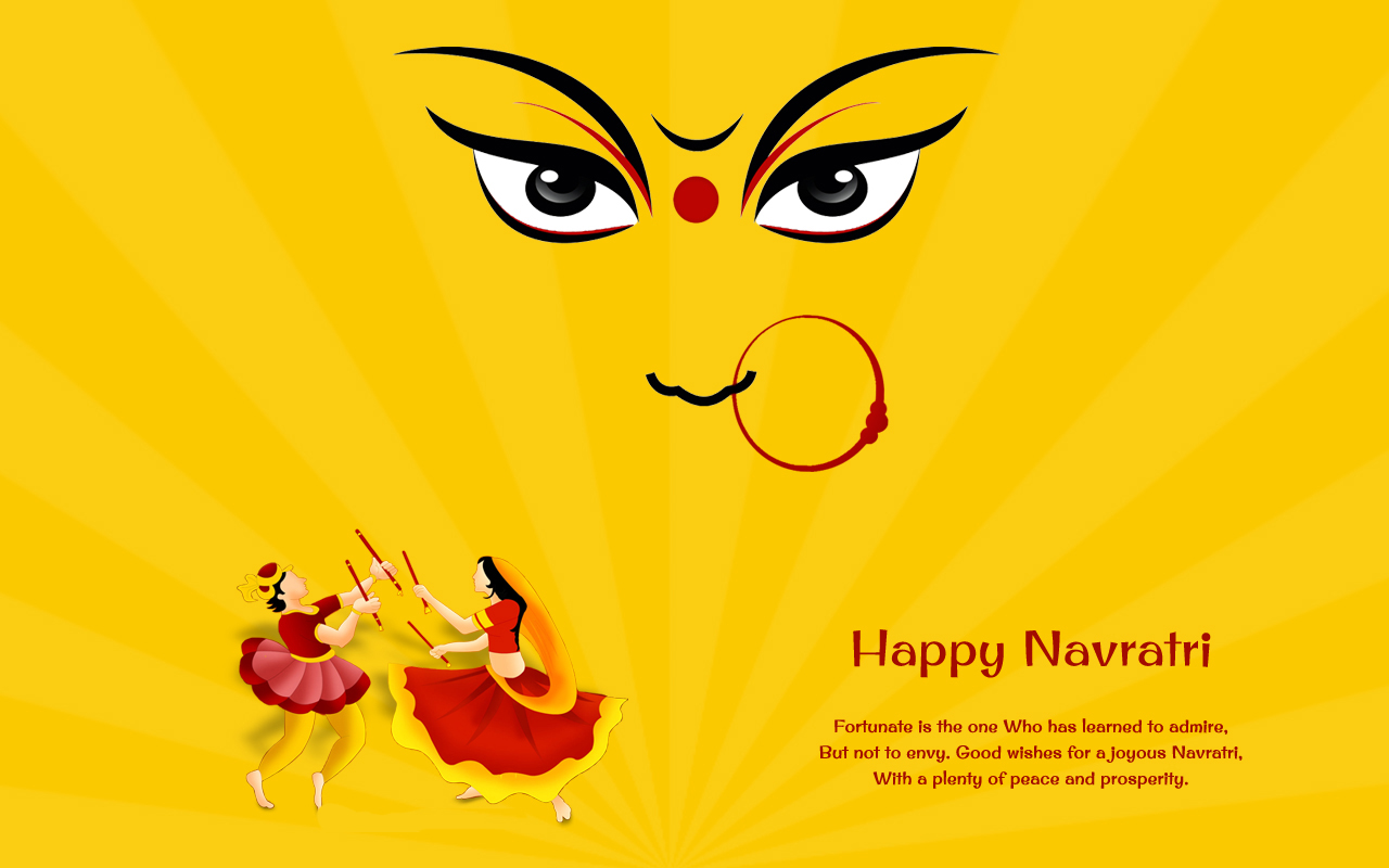 Happy Navratri Wallpaper Hd - Navratri Wishes Wallpaper Hd , HD Wallpaper & Backgrounds