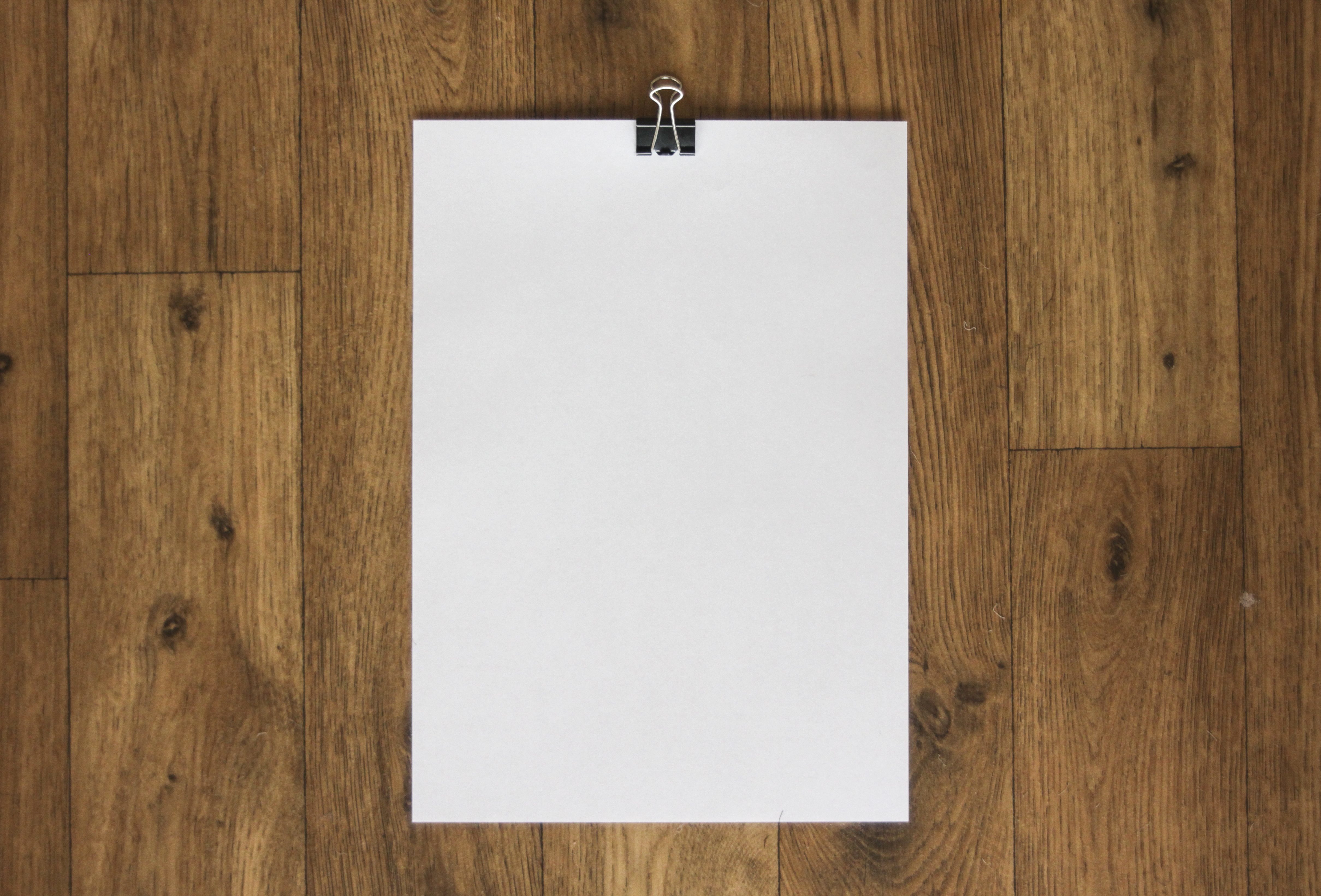 White Paper, Wood, Empty, Blank - Blank White Paper Free , HD Wallpaper & Backgrounds