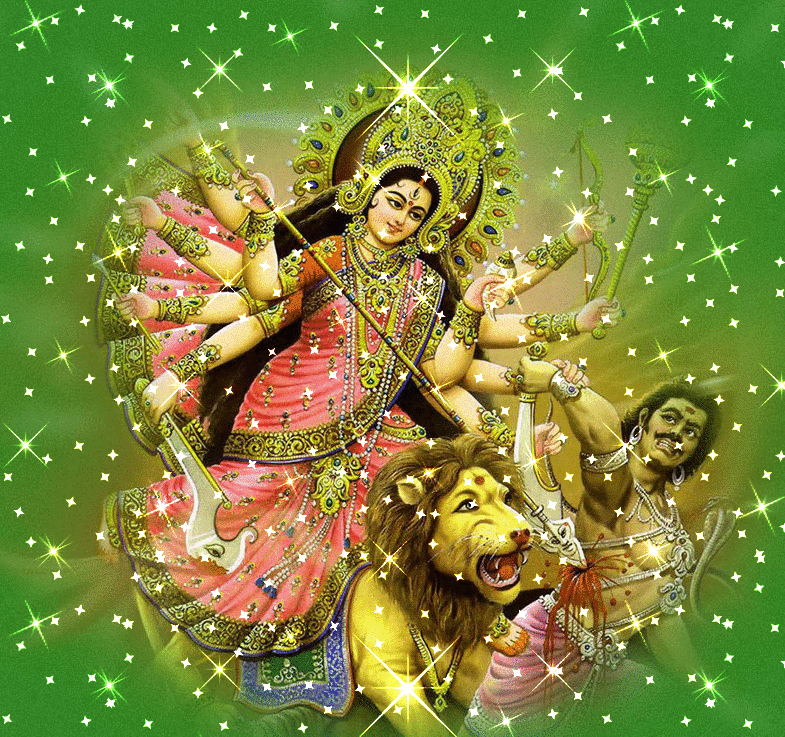 Durga Ma Gif Images Pictures Wallpapers - Maa Durga , HD Wallpaper & Backgrounds