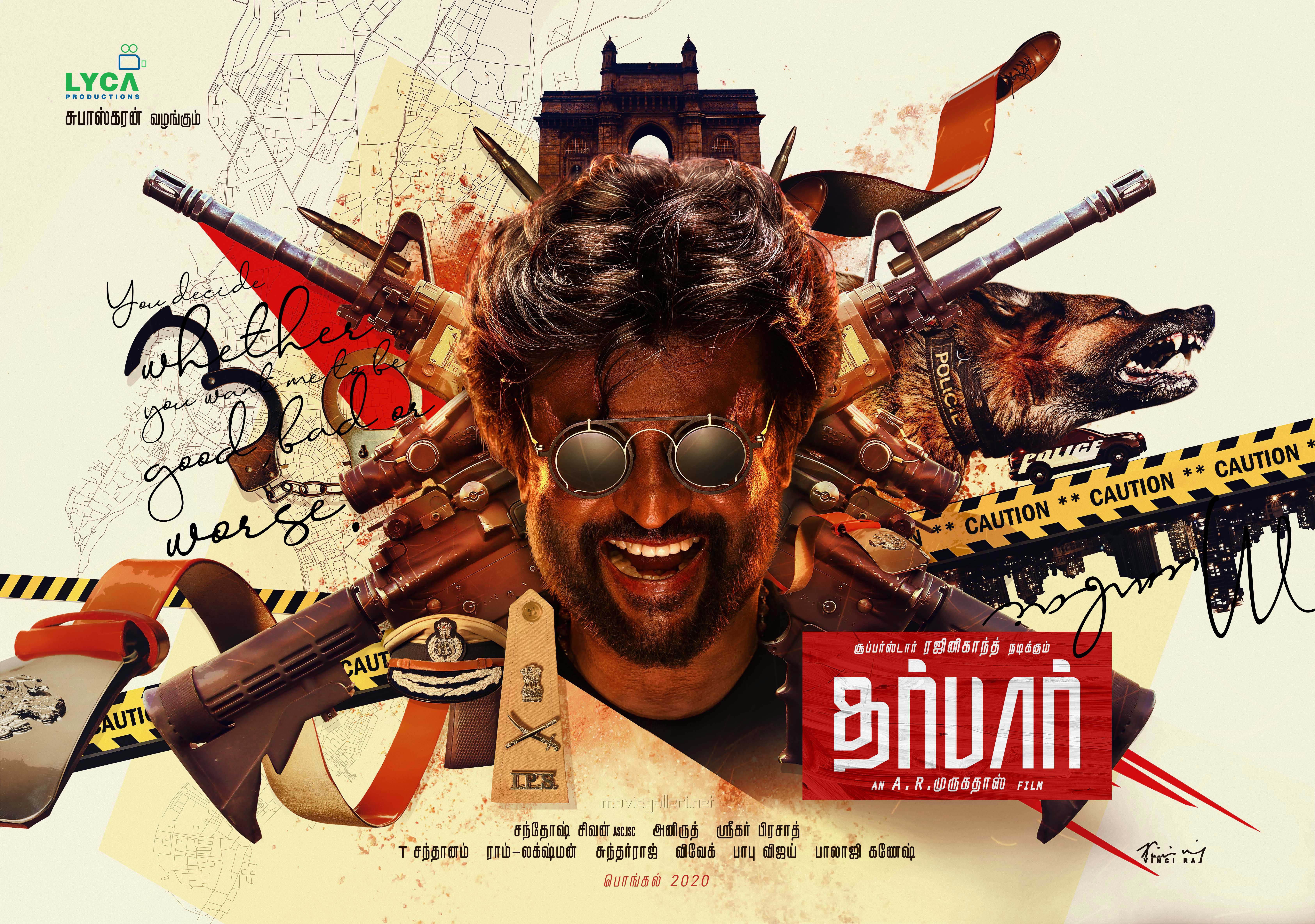 Rajinikanth Darbar Movie First Look Poster Hd - Dharbar Movie First Look , HD Wallpaper & Backgrounds