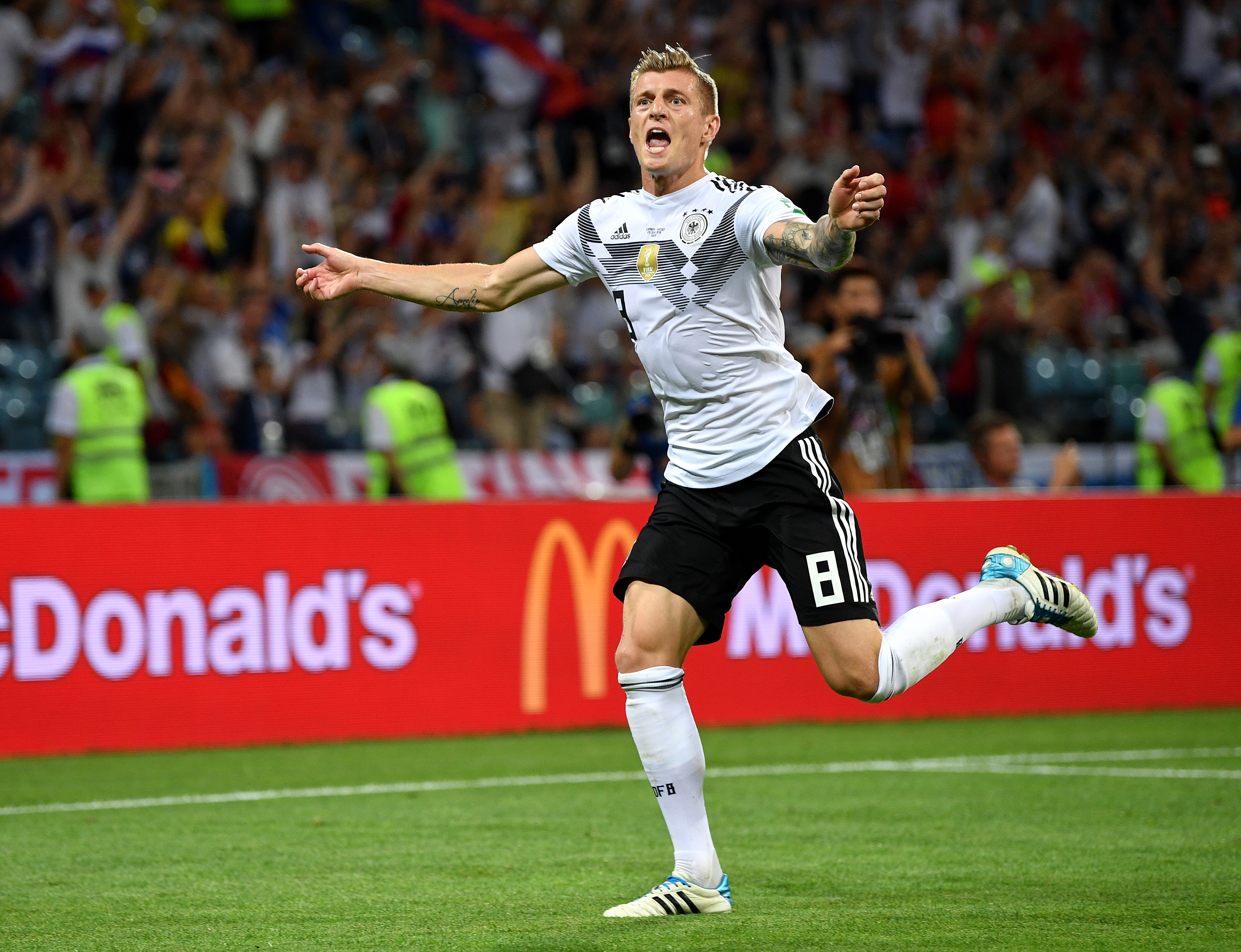 Toni Kroos Of Germany Celebrates Scoring - Toni Kroos World Cup 2018 , HD Wallpaper & Backgrounds