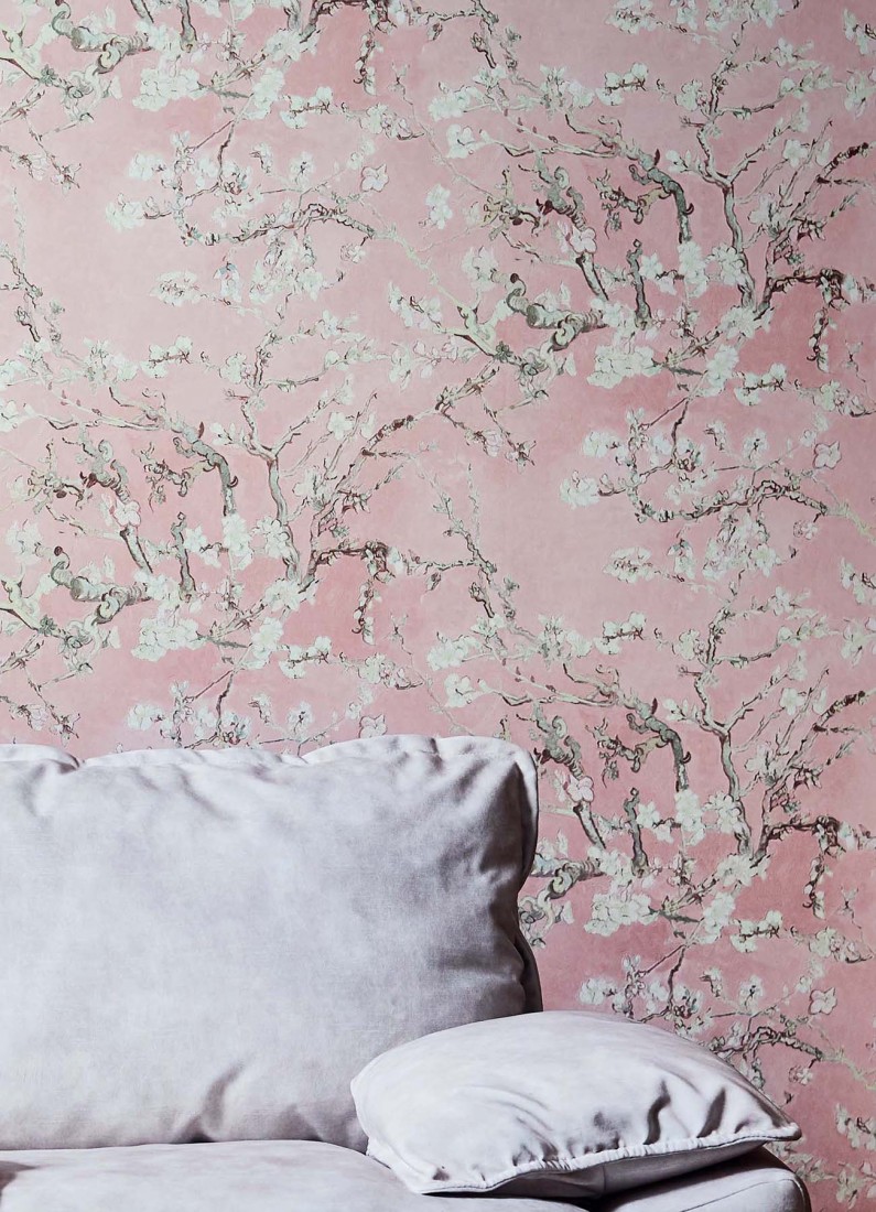 Wallpaper Vangogh Blossom Matt Branches With Leaves - Wallpaper , HD Wallpaper & Backgrounds