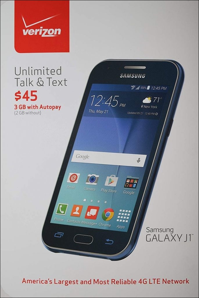Amazon Verizon Samsung Galaxy J1 Cell Phones & Accessories - Verizon Prepaid Phones , HD Wallpaper & Backgrounds