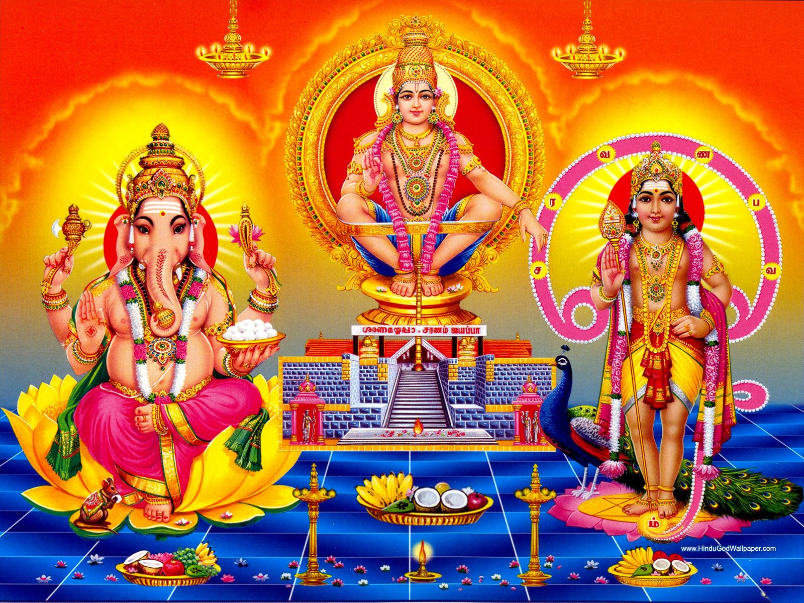 Lord Ayyappa Wallpapers, Ayyappa Photos And Pictures - Lord Ganesha Murugan Ayyappan , HD Wallpaper & Backgrounds